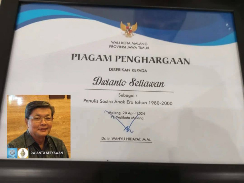 Penghargaan untuk almarhum Dwianto Setyawan (Foto: Istimewa)