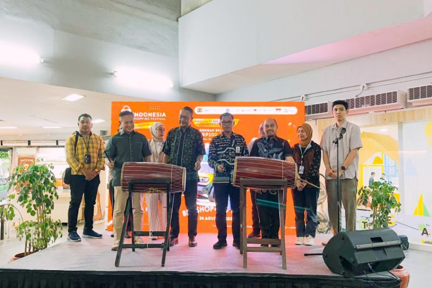 Peluncuran Indonesia Shopping Festival (ISF) 2025 yang resmi dimulai di Kota Makassar, Kamis, 14 Agustus 2025. ANTARA/Nur Suhra Wardyah