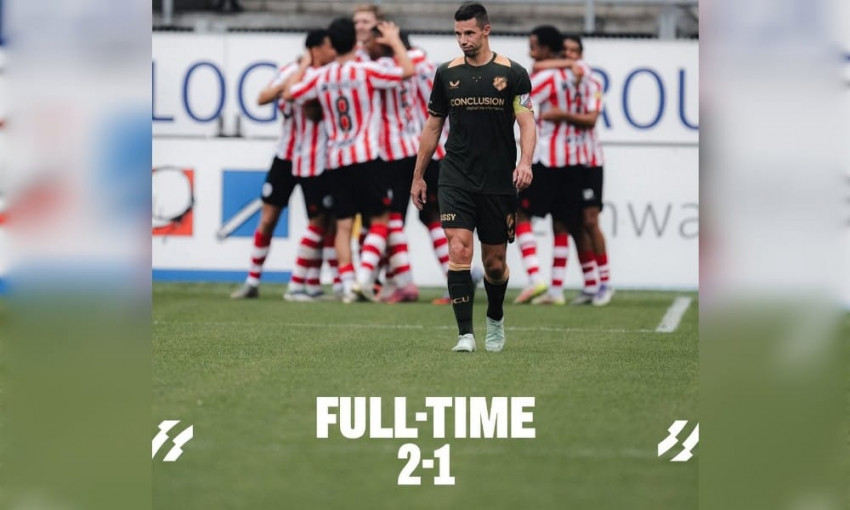 Suasana pertandingan Sparta Rotterdam melawan FC Utrecht.