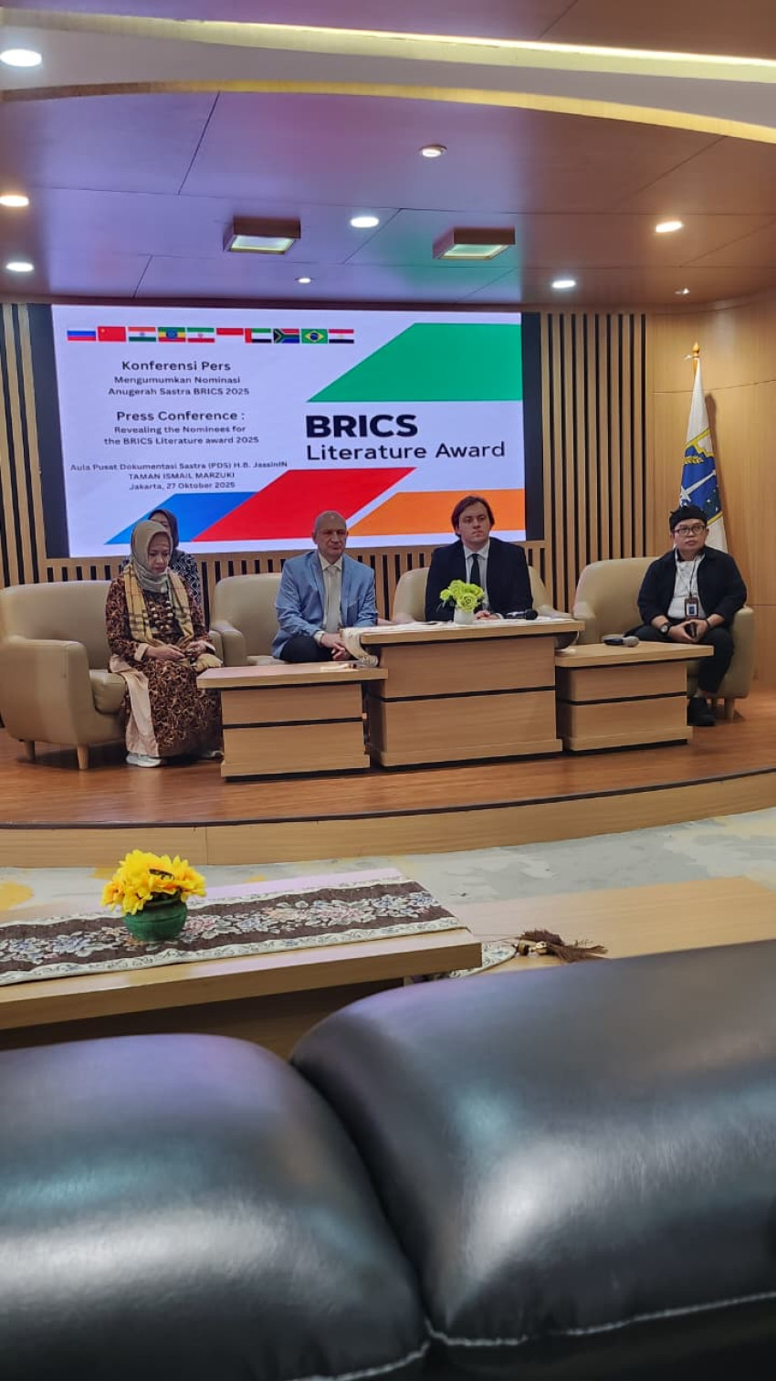 Konferensi Pers BRICS. Sumber gambar: jepretan kamera penulis.