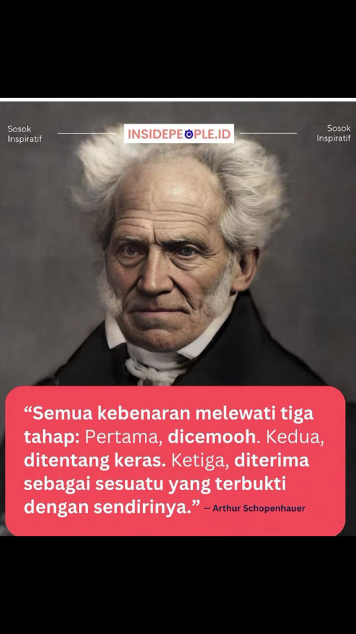 Semua Kebenaran Melewati Tiga Tahap 