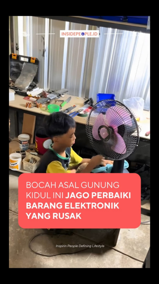 Bocah Asal Gunung Kidul Ini Jago Perbaiki Elektronik Yang Rusak 