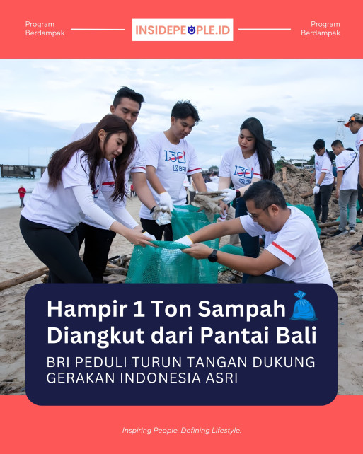 Hampir 1 Ton Sampah Diangkut dari Pantai Bali