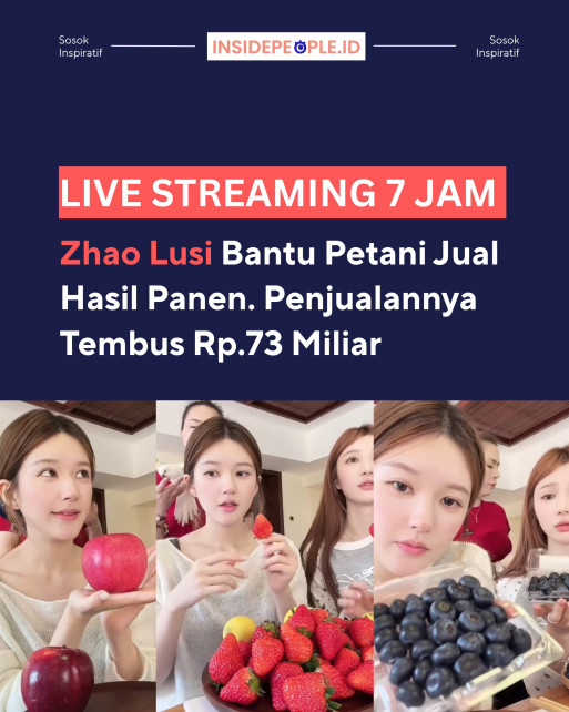 Live Streaming 7 Jam Zhao Lusi Bantu Petani Jual Hasil Panen